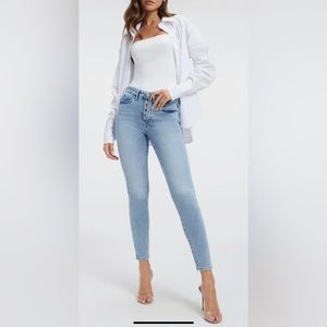 Good American Good Legs Cropped Skinny Jean Size 10/30 Indigo317